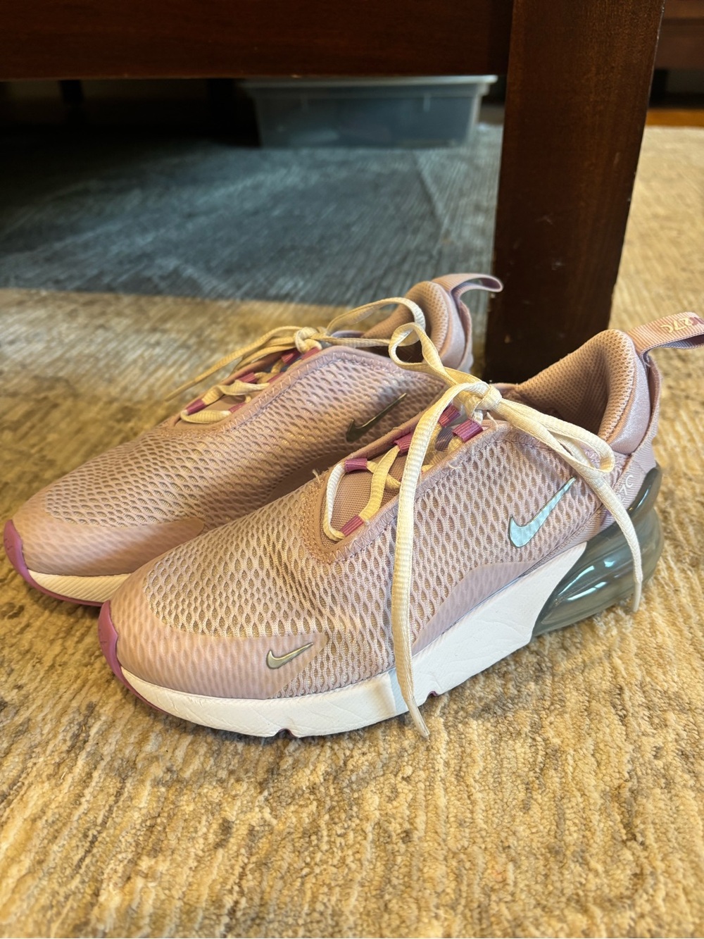 Nike Kids Air 270 Lavender Mesh Sneakers